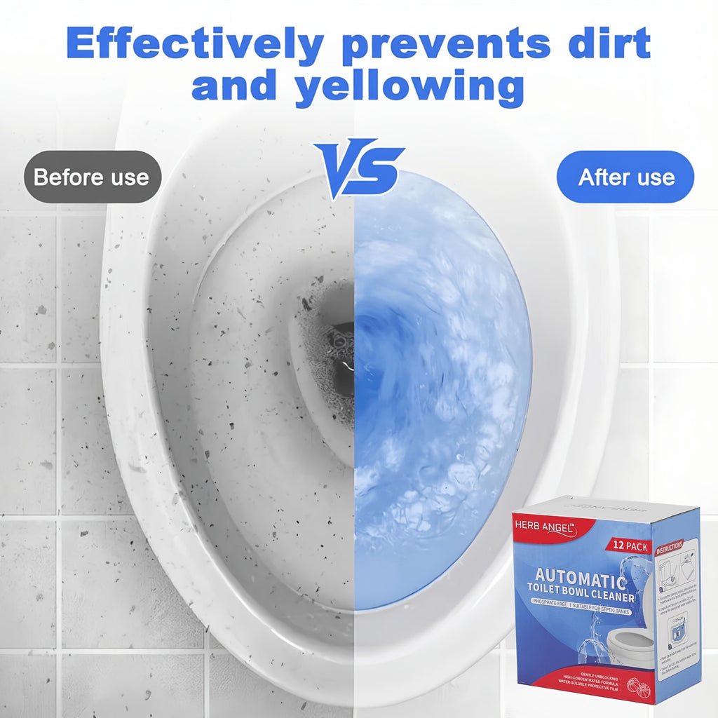 Blue Toilet Cleaning Tablets with Listed Ocean Fragrance, Automatic Toilet Bowl Cleaner Blocks in 24, 32, 48, 64 and 105-Count Options for Bathroom Care