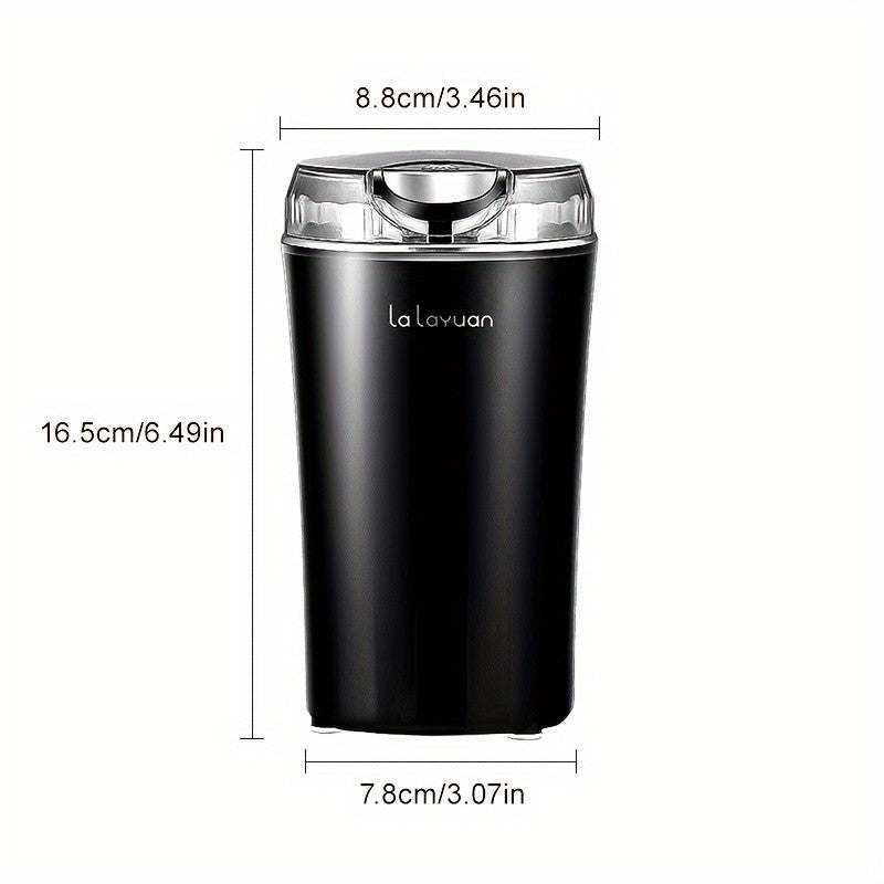 Coffee Bean Grinder with 200W Motor and Stainless Steel Chamber, One-Touch Electric Blade Mill for Home Coffee and Spice Prep, 2.7oz Capacity