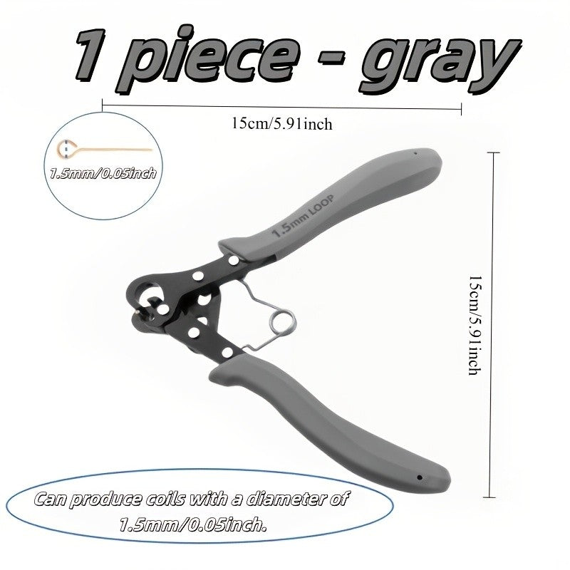 Multi-Size Ring Pliers for Jewelry Making, Single Dark Green Craft Tool with Listed 1.5mm, 2.25mm and 3.0mm Sizes for Compatible Copper Wire and DIY Projects