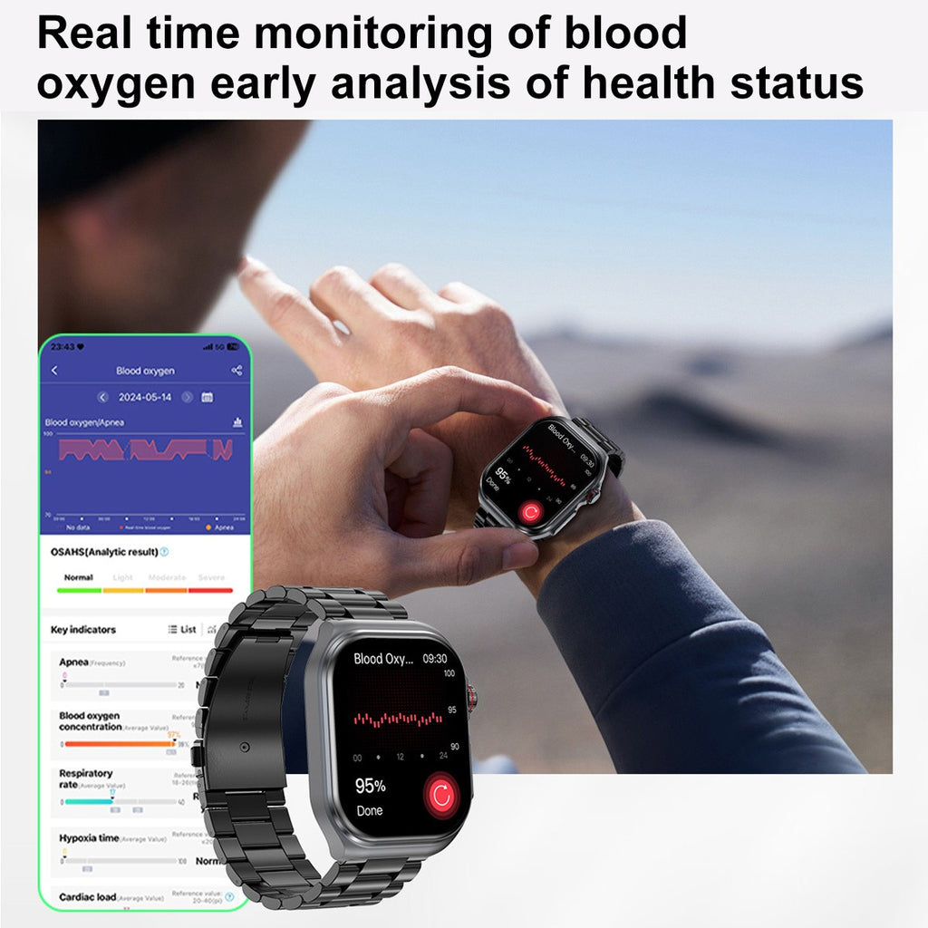 AMOLED Calling Smartwatch for Men and Women, 2.04-Inch Display, 530mAh Battery, NFC and Multi-Sport Modes with Magnetic Charging for iOS Android
