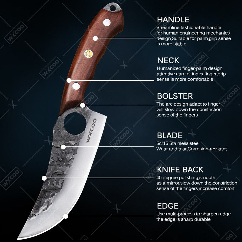 Compact Kitchen Knife Set for Everyday Ingredient Preparation, Listed 5Cr15MoV Stainless Steel Blades with Two- and Four-Piece Style Options
