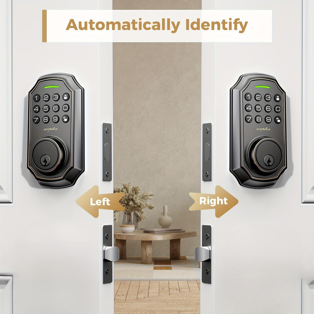 Digital Keypad Door Lock for Compatible Home and Apartment Doors, Keyless Entry with Black and Silvery Options, Single and Two-Piece Lock Selections
