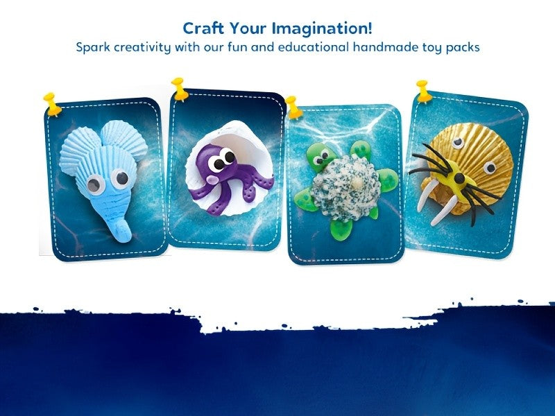 Seashell Painting Kit by SYNCFUN, 12-Shell Ocean Craft Set with 4 Glow-in-the-Dark Paint Bottles and 4 Brushes for Ages 6–12 Supervised Art Activities