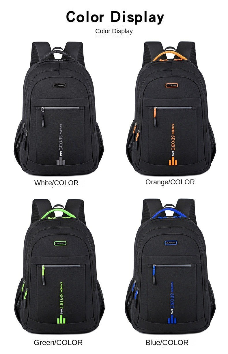 Business Laptop Backpack for Men and Women, Large-Capacity Everyday Bag in Green, Blue, Black or Tangerine for Work Commuting, Travel and Sports