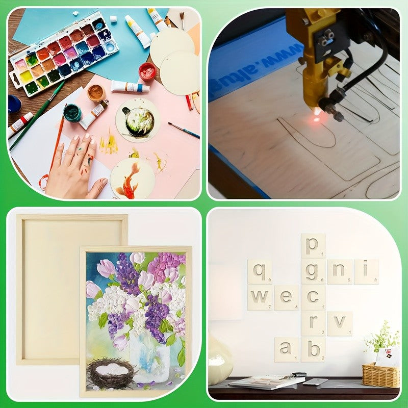 Unfinished Craft Wood Sheets 12 x 16 Inches, Listed Laminated Smooth-Surface Boards in 20 or 40 Piece Packs for Painting, Artwork and DIY Decoration Projects