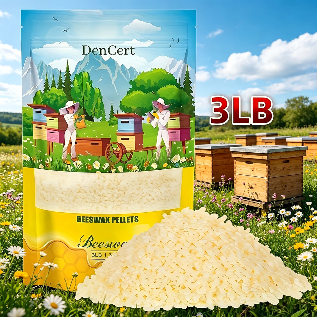 Beeswax Pellets for Candle Making and DIY Crafts, Listed Triple-Filtered Wax Particles in 3LB, 5LB or 10LB Options for Hobby Projects and Soap-Making Supplies