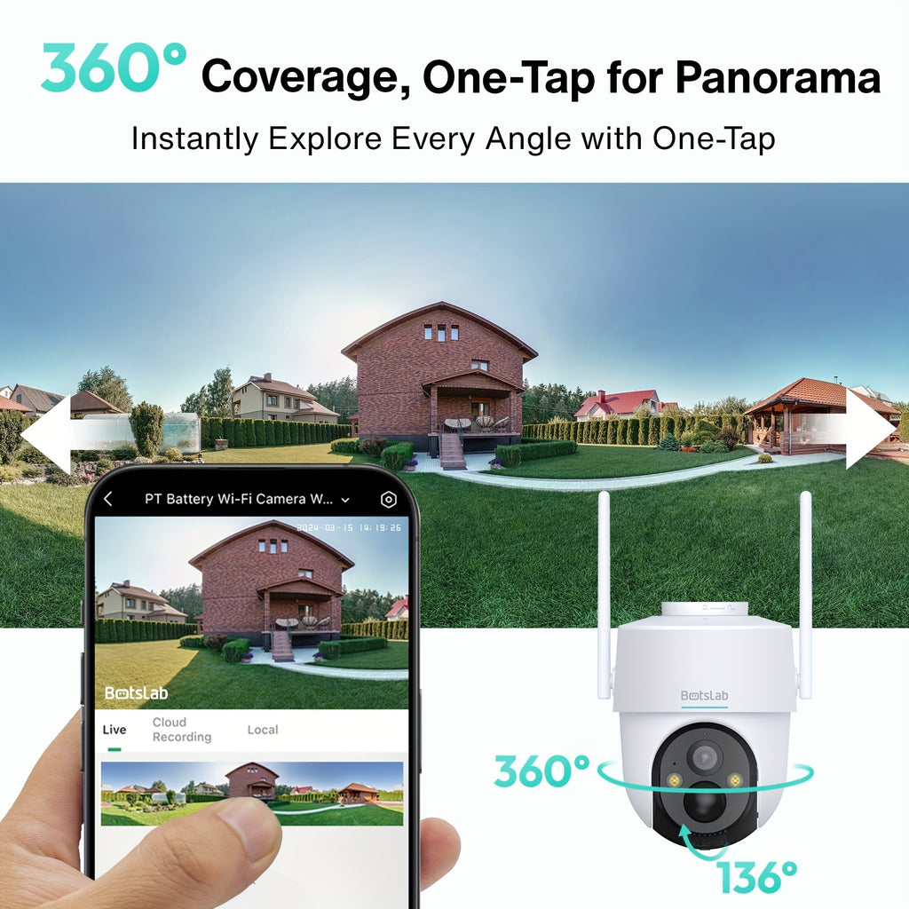 2K WiFi Outdoor Security Camera with Color Night Vision, Human Detection and Two-Way Audio, W313 Solar Listings and W302 No-Solar Model Option
