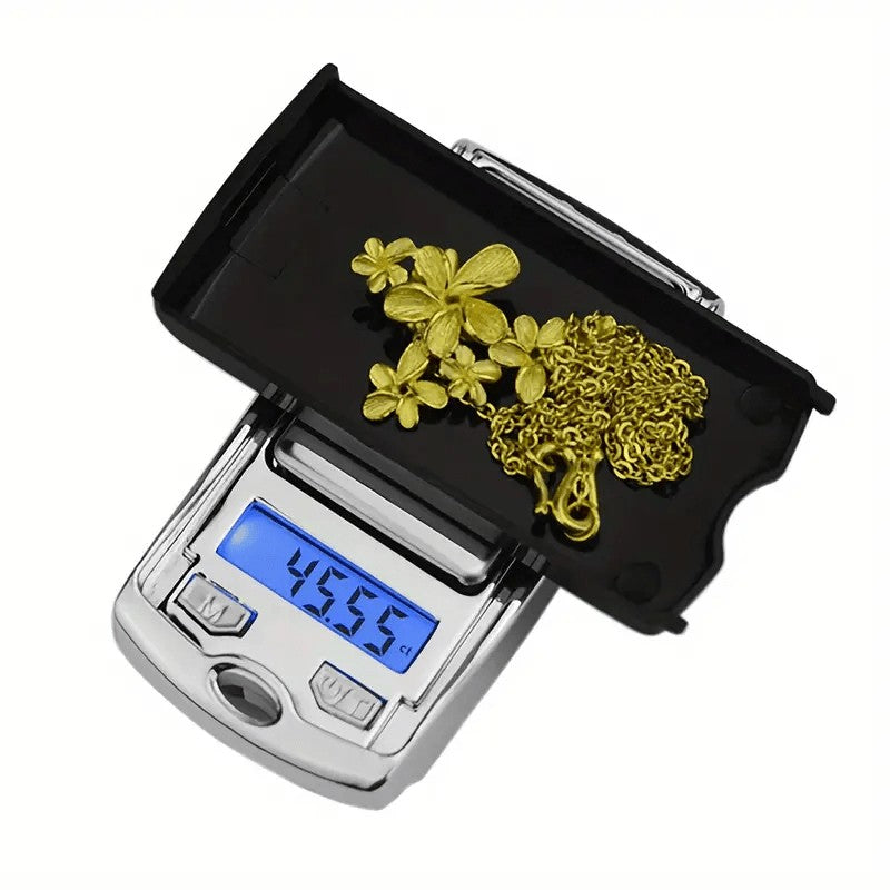 Mini Digital Pocket Scale with Backlit Display and Keychain Attachment, Listed 200 g/0.01 Option for Jewelry and Small-Item Weighing, Battery Not Included