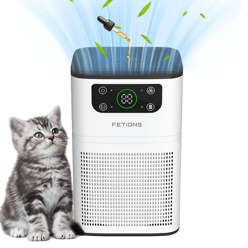Compact H13 Air Purifier with Aromatherapy Pad, 3-Stage Filtration, Four Fan Speeds, Sleep Mode and Filter-Life Display for Bedroom and Home Office