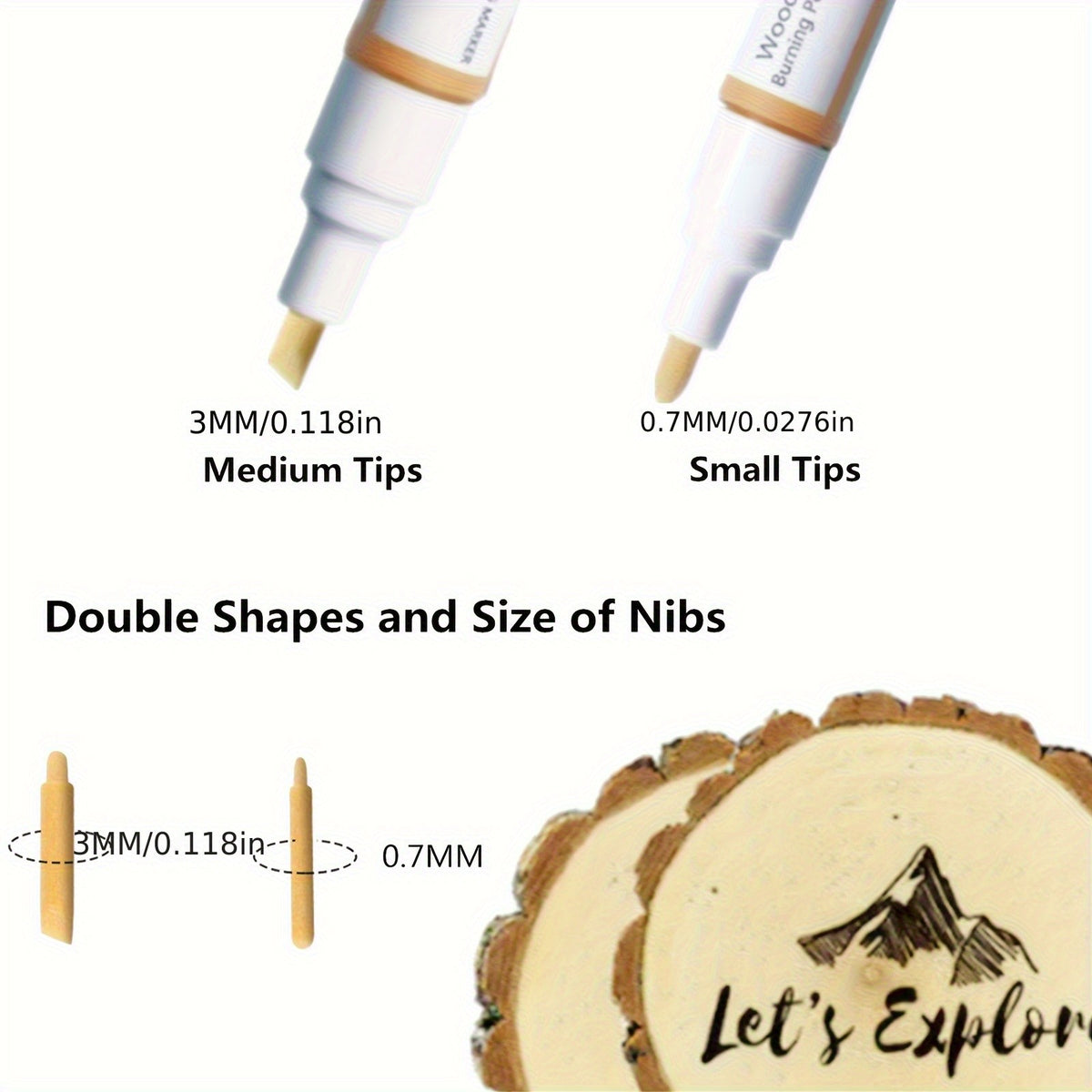 Wood Burning Paste Kit with Heat-Activated Craft Gel, Six-Jar or Gel and Pen Bundle Options for Compatible Wood Stencil Designs, Decorative Signs and Handmade Gifts