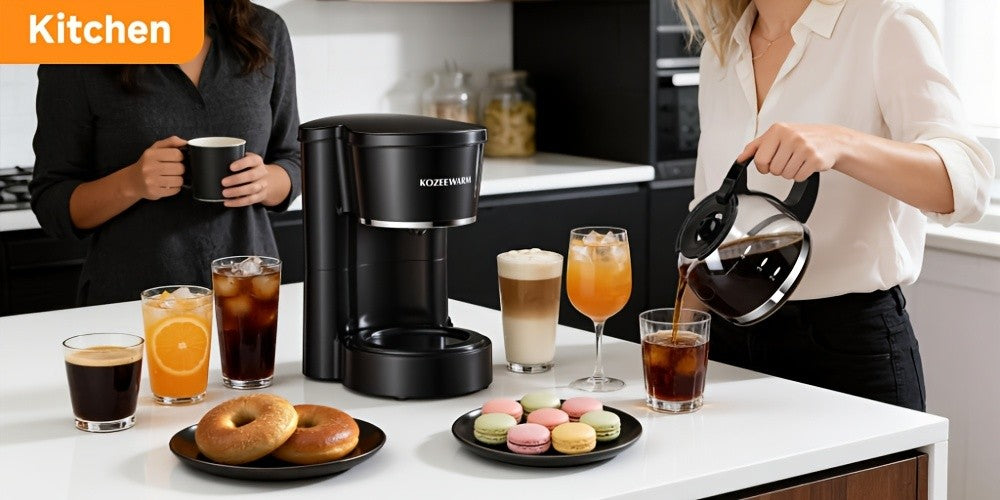 Drip Coffee Maker 12-Cup, One-Touch Coffee Machine with Reusable Filter, No-Disassembly Easy Clean, Brew for Home, Office, Kitchen, All-Day Coffee, Black