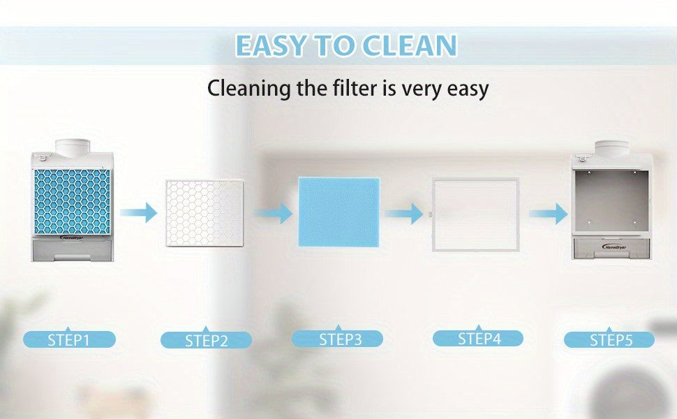 Indoor Dryer Vent Filter Box with Listed Stainless Steel Screen, Polyester Filters and Water Drawer, Indoor Dryer Vent-1 or Grey Options for Electric Dryer Review