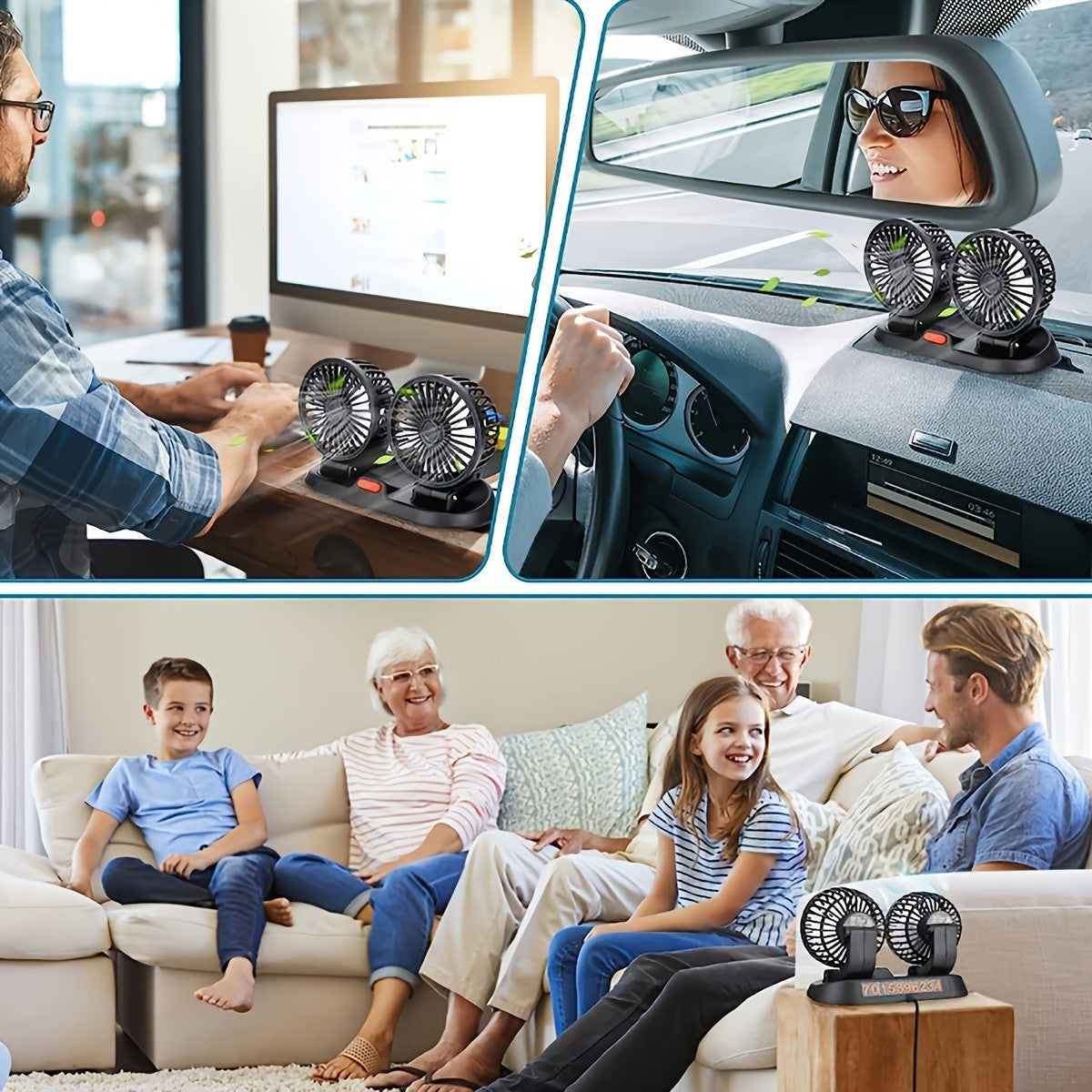 High-Performance Oscillating Fan, Ultra-Quiet Adjustable Speed Standing Fan with Wide-Angle Air Circulation for Bedroom, Living Room, Office and Home Cooling, Portable Electric Fan for Summer Comfort