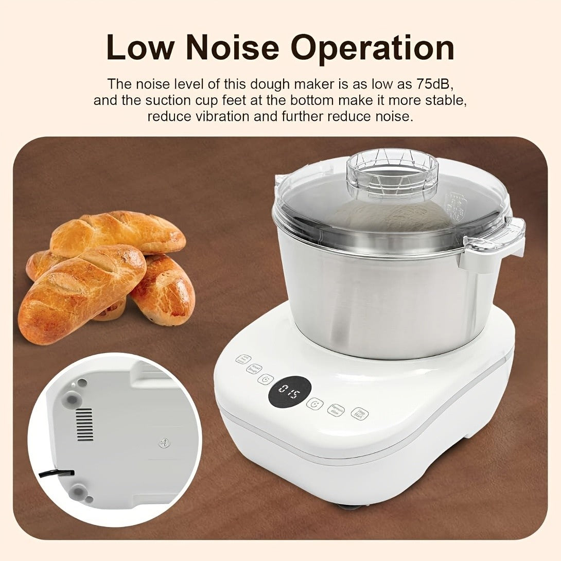 1.85gal(7.3QT)Electric Dough Mixer with Ferment Function, Bread Maker Machine, Dough Maker Machine with 304 Stainless Steel Bowl, Microcomputer Timing, Household Flour Kneading Machine for Pizza Bread, Christmas Gift