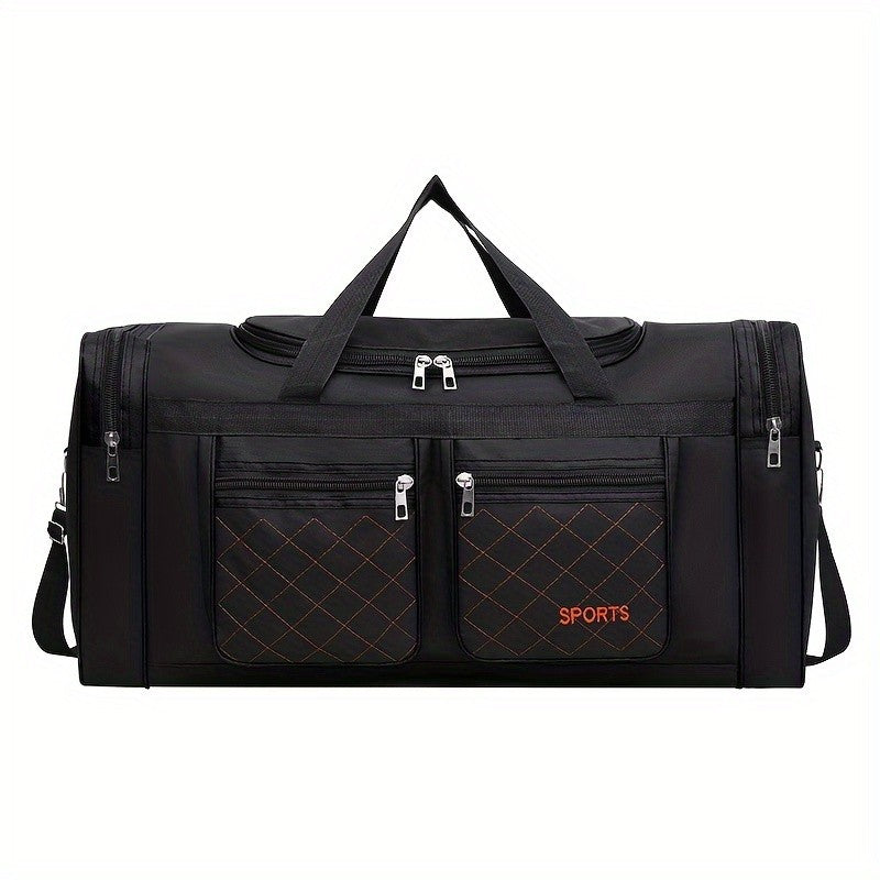 Gym Duffel Bag for Fitness, Boxing and Martial Arts Gear, XKB006 Multi-Pocket Training Bag with Carry Handle and Zipper Closure in Black-b or Blue-b