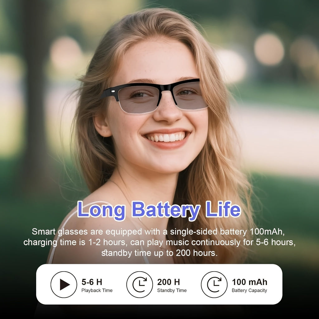 Magnetic Charging Translation Glasses for iOS and Android, Listed 160-Language AI Wearable with Microphone, Speaker and Voice Calls in Multiple Model Options