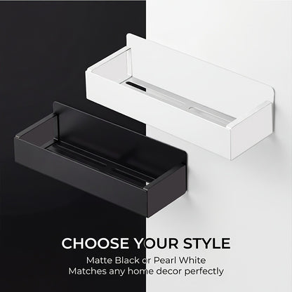 Movable Refrigerator Magnetic Spice Rack with Listed Polished Aluminum Alloy Construction, White and Black Selections for Kitchen and Small Household Storage