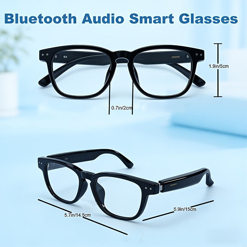 164-Language Smart Translation Glasses with Music Playback, Phone Calls and AI Voice Assistant, Unisex Audio Eyewear for Travel and Everyday Conversations