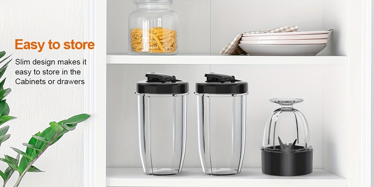 Smoothie Blender Combo 11-Piece Set, Personal Blender and Grinder with 2 x 17oz and 10oz To-Go Cups, Protein Shake Mixer for Kitchen, Frozen Drinks and Food Prep