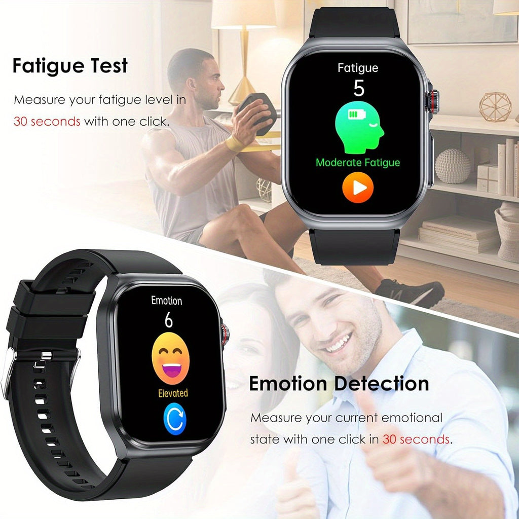 AMOLED Calling Smartwatch for Men and Women, 2.04-Inch Display, 530mAh Battery, NFC and Multi-Sport Modes with Magnetic Charging for iOS Android