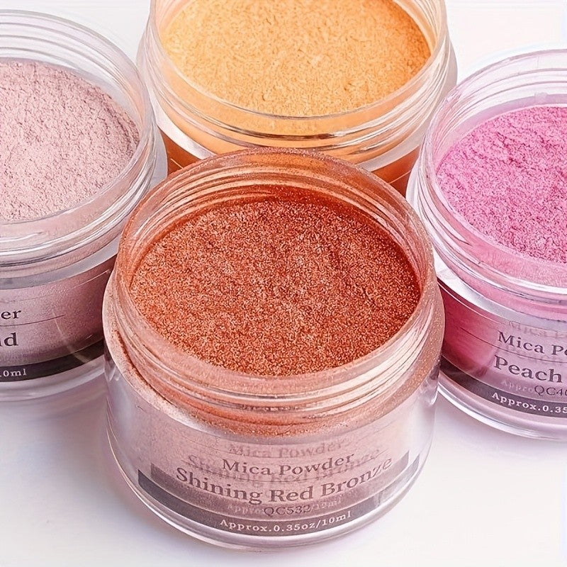 Mica Powder Pigment Set by SEISSO with 24 Listed Shimmer Colors in Labeled Bottles for Compatible Epoxy Resin Art, Acrylic Painting and Decorative Craft Projects