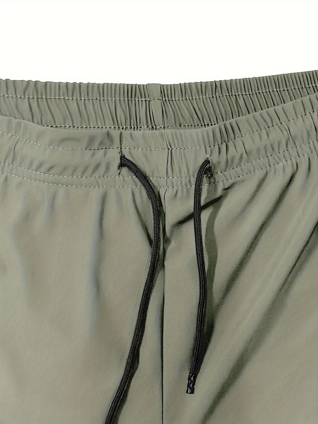 Men's Stretch Shorts with Drawstring Waist and Zippered Pockets, 85% Polyamide and 15% Elastane Fabric in Eight Color-Style Labels for Casual Summer Wear