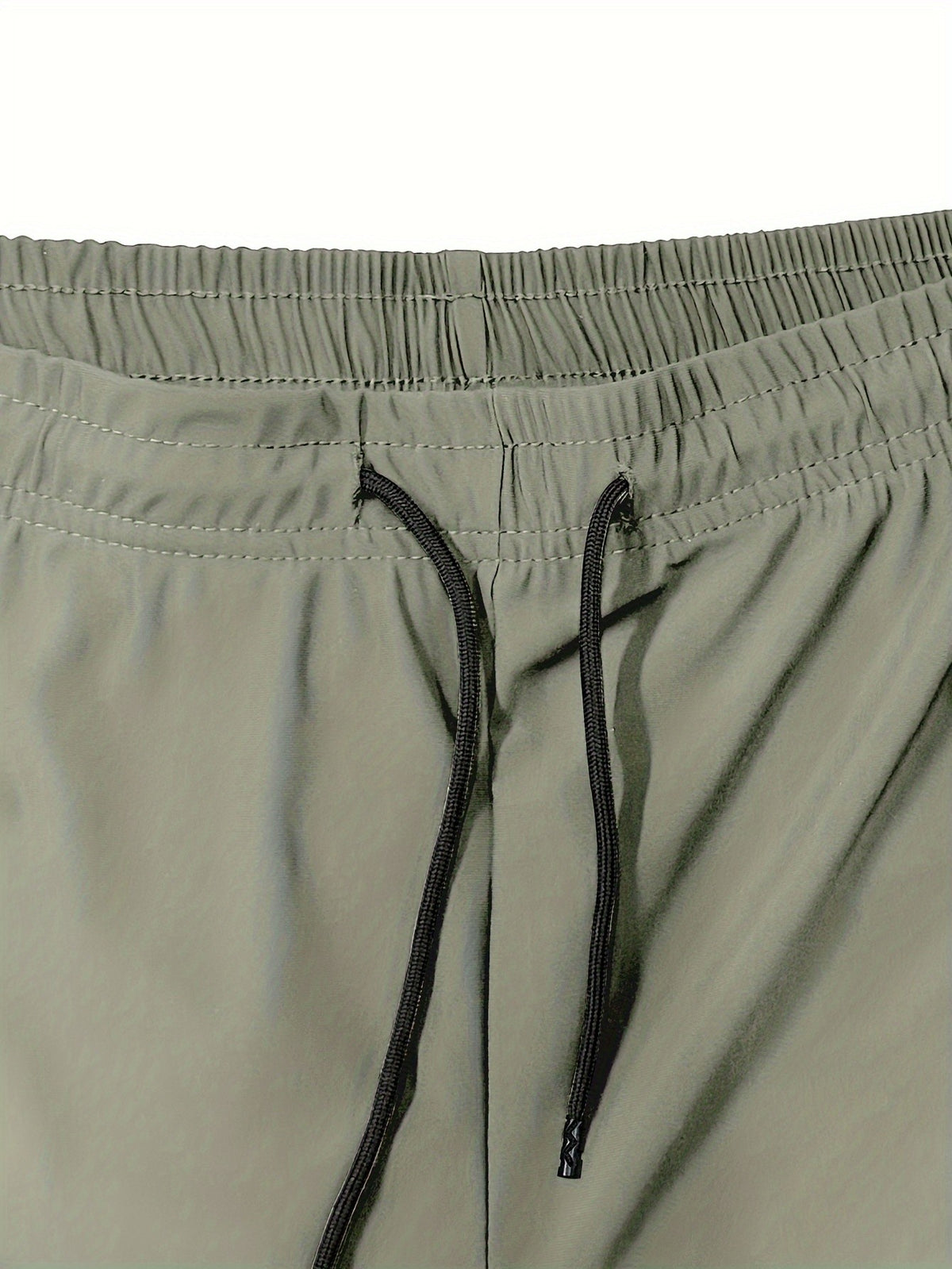 Men's Stretch Shorts with Drawstring Waist and Zippered Pockets, 85% Polyamide and 15% Elastane Fabric in Eight Color-Style Labels for Casual Summer Wear