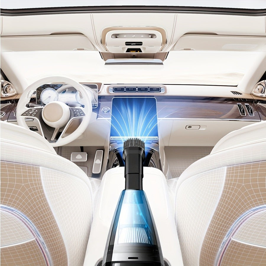 Handheld Vacuum Cleaner Cordless, USB Charging Mini Car Vacuum with Powerful Suction and Multi-Nozzle Kit, Portable Hand Vacuum for Car, Home, Office and Pet Hair Cleaning