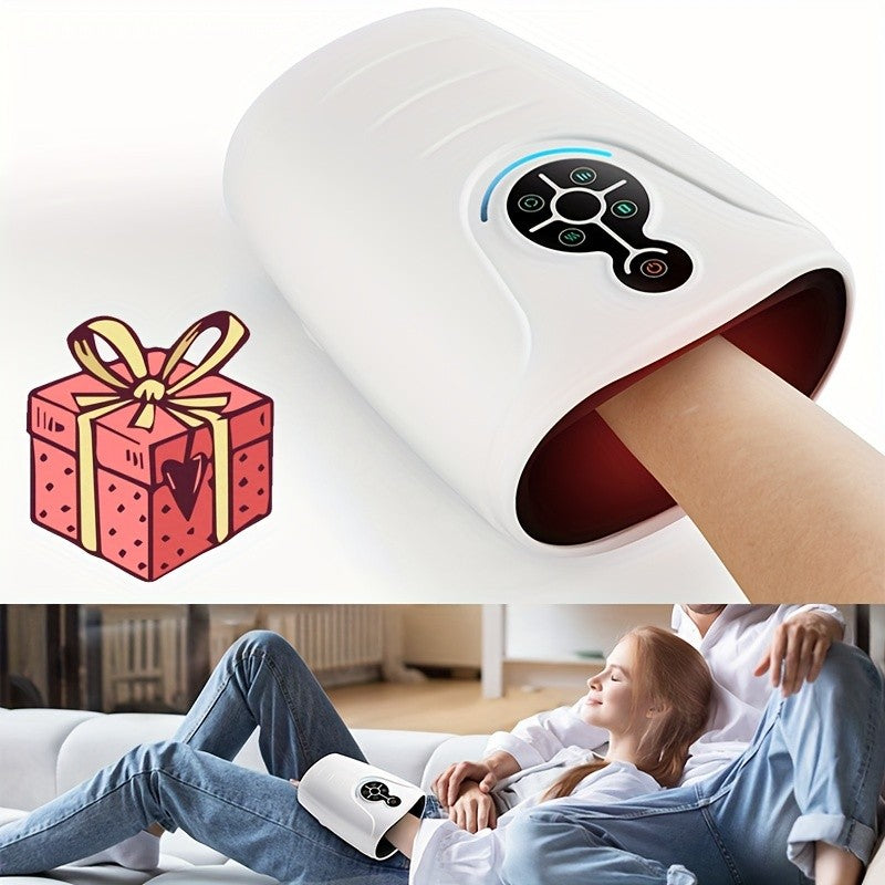 Palm Press Hand Massager in White for Instruction-Guided Adult Home Relaxation Routines, Personal Care Gift Ideas for Parents and Family