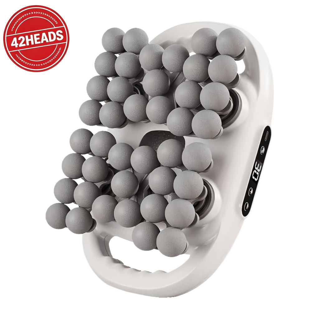Nine-Mode Muscle Massager with Listed 42-Head Design, Black Gray Fascia Massage Device for Adult Personal Care and At-Home Relaxation Gift Ideas