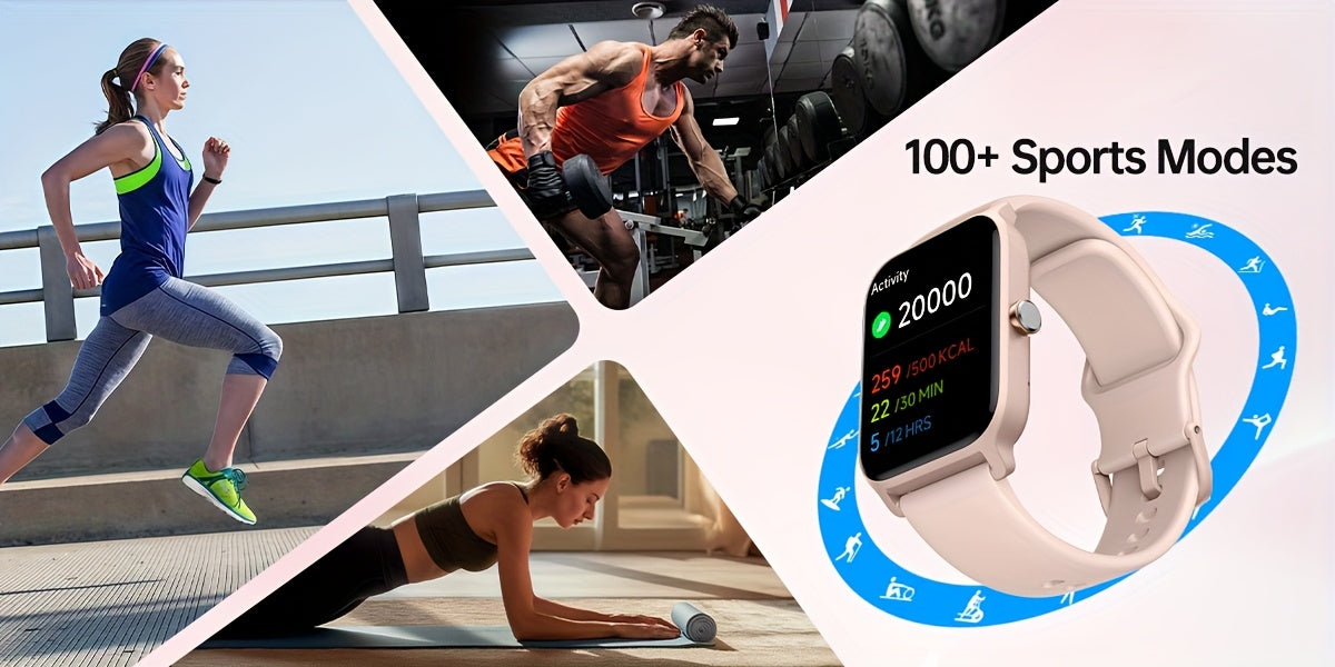 Alexa Smart Watch for Women & Men, 1.8-inch HD Touchscreen Smartwatch with Wireless Calling, 100+ Sports Modes, Fitness & Sleep Tracker, for iPhone Android, Mother's Day Gift