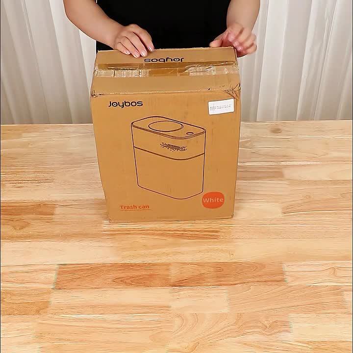 Touchless Smart Trash Can with Big Lid, Listed 14L Capacity, Infrared Motion Sensor and Air-Assisted Bag Fitting, ABS and PP Bin, Four AA Batteries Required