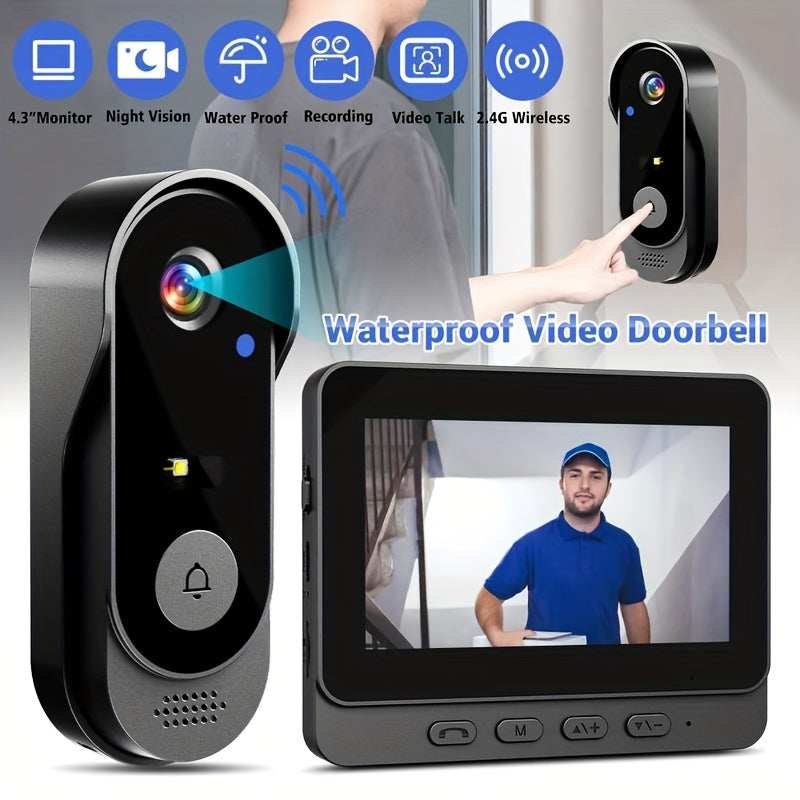 Video Doorbell X6 or X3 Black for Home Entry Visitor Viewing with Listed Two-Way Audio, Infrared Night Vision and Automatic Ring-Triggered Capture