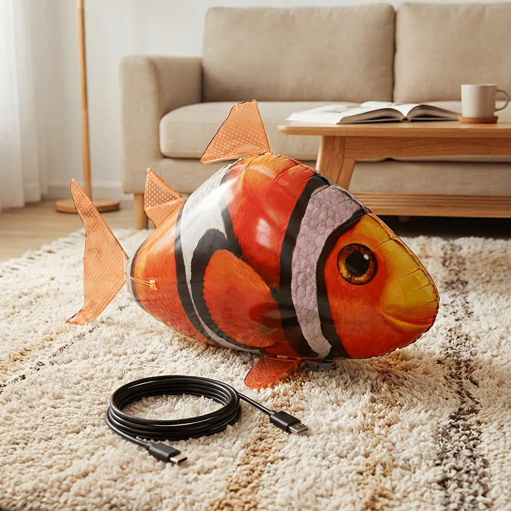 Remote Control Clownfish Balloon, Bright Orange Inflatable Model ZJXCY0818 for Indoor Birthday Parties, Ocean-Themed Events and Supervised Ages 8+ Play