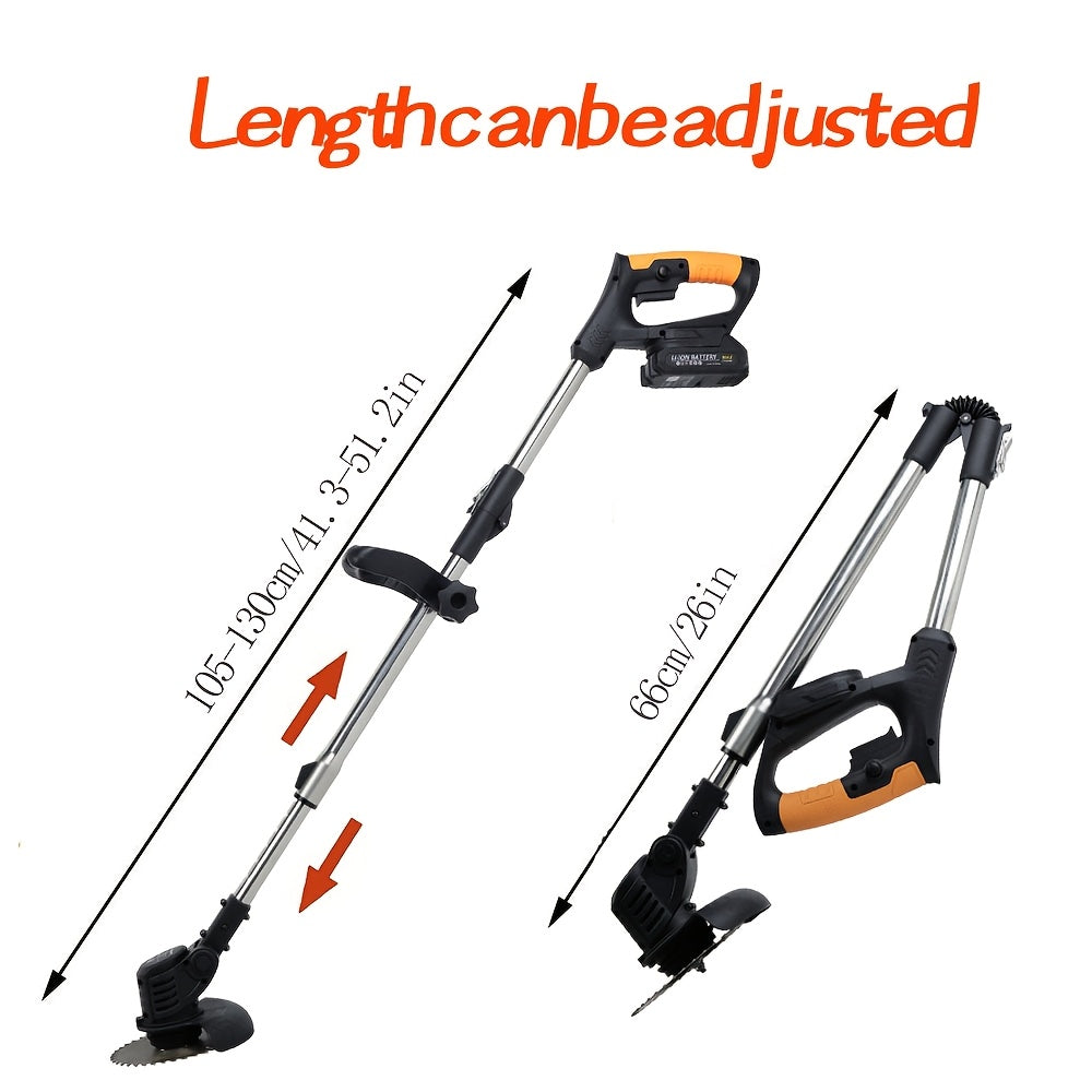 Electric Grass Trimmer Kit with Listed 21V Battery Power, Black or Green Cordless Garden Tool Options with Charging Accessories and Three or Four Blade Configurations