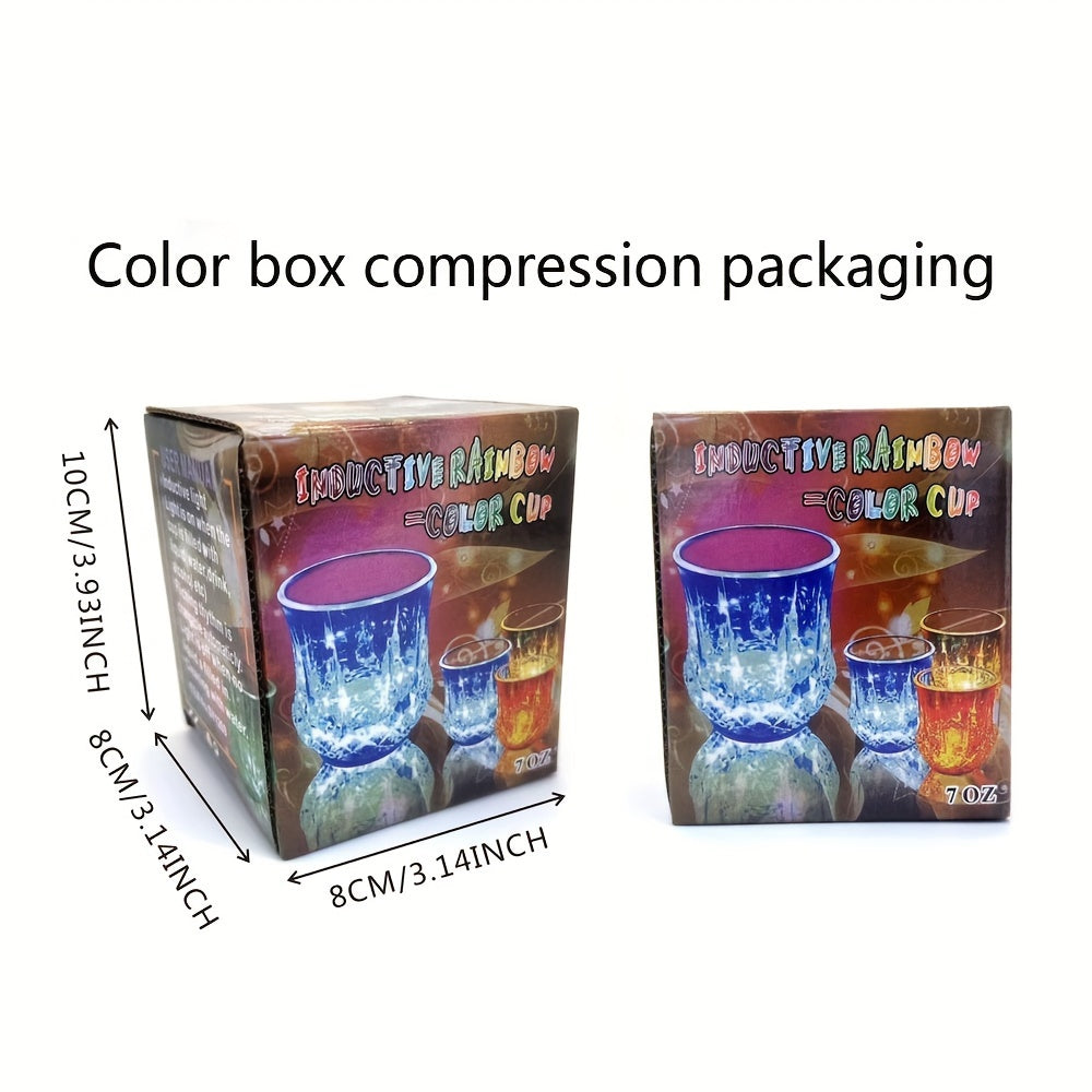 Liquid-Activated LED Party Cups, Multicolor Light-Up Drinkware in 4 or 6-Piece Sets for Home Entertaining, Halloween and Christmas Table Displays