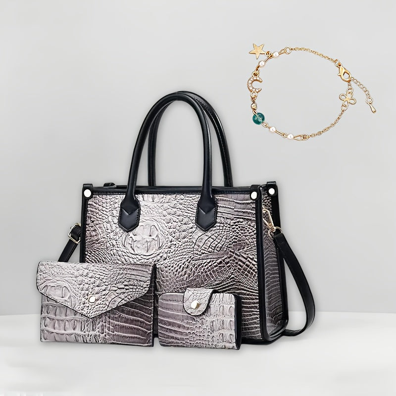 Women's Crossbody Handbag by QUAWUJIE with Shoulder and Tote Styling References, Six Color Choices for Everyday Outfits, Shopping and Casual Outings