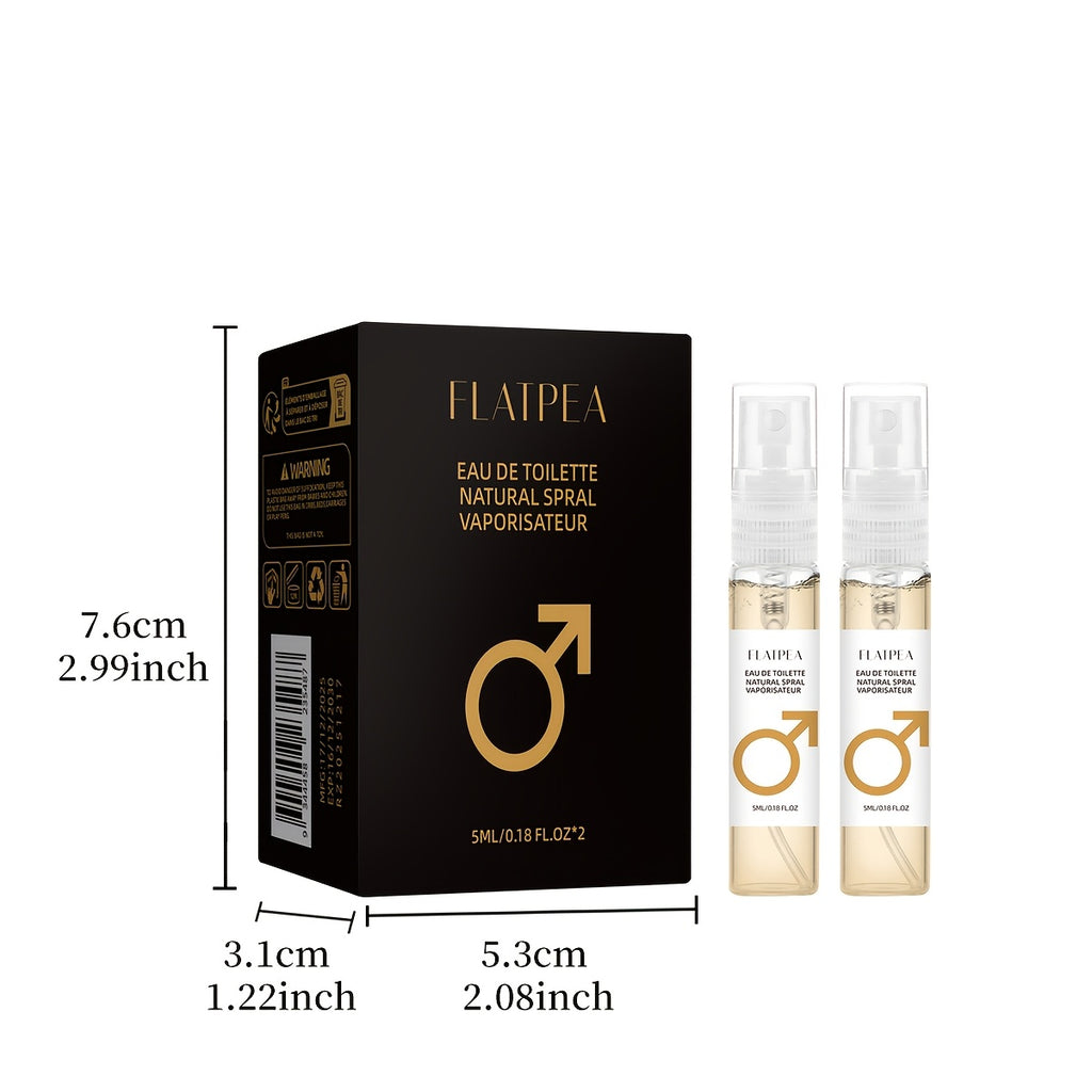 Woody Citrus Men's Cologne with Listed Lemon Notes, Two-Piece Box and Male Standard Black Option for Everyday Grooming, Date Nights and Fragrance Gifts