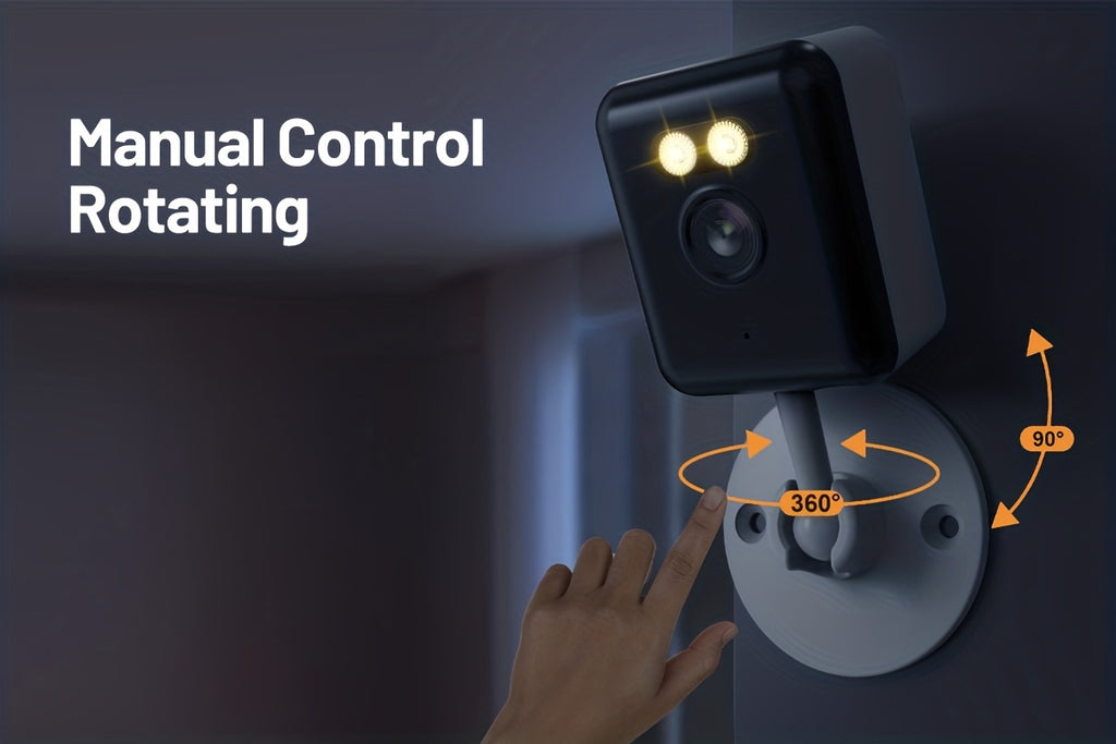App-Controlled Indoor Security Cameras with 2.4GHz WiFi, Full-Color Night Vision and Two-Way Audio, Four-Pack or Two-Pack 3MP Human-Detection Options