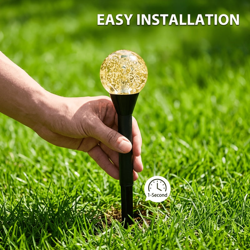 Solar Garden Accent Lights with 50-LED Style Labels, Colorful Floor Cushion, White Flame Star Ring or Warm Ground Spike Options for Yard and Holiday Decor