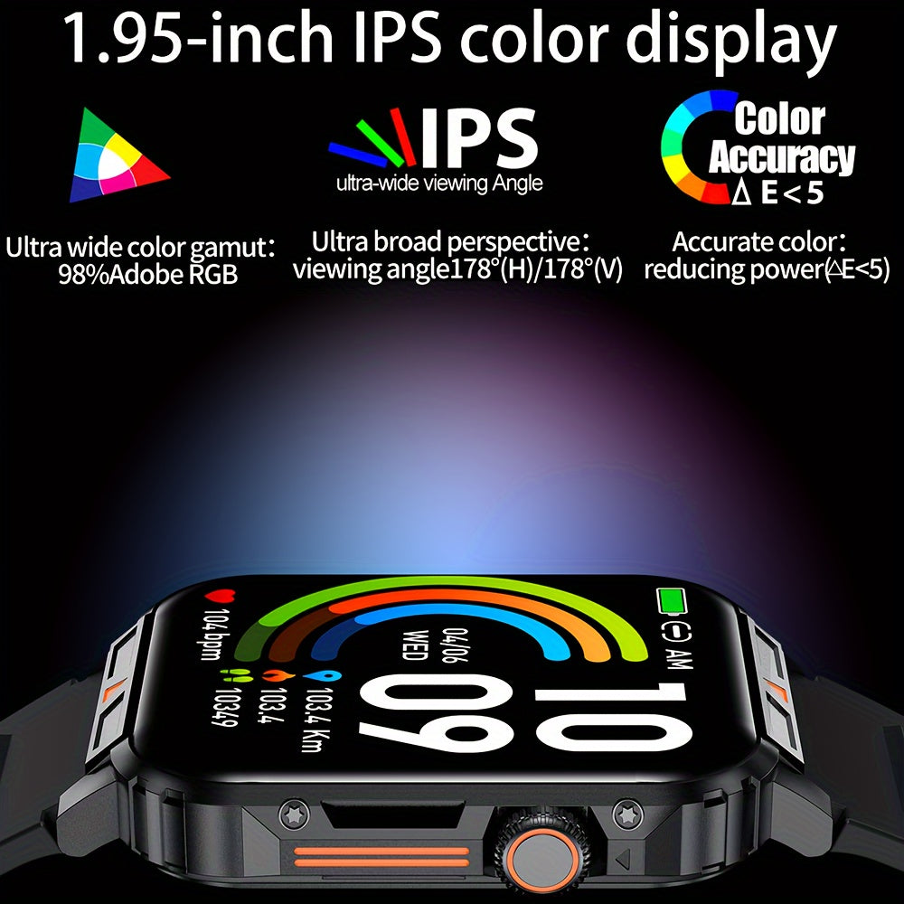 Calling Smartwatch for Men by SENBONO, 1.95-Inch Color Display, 340mAh Battery, 100+ Sports Modes and Changeable Watch Faces with FitCloudPro App Connection
