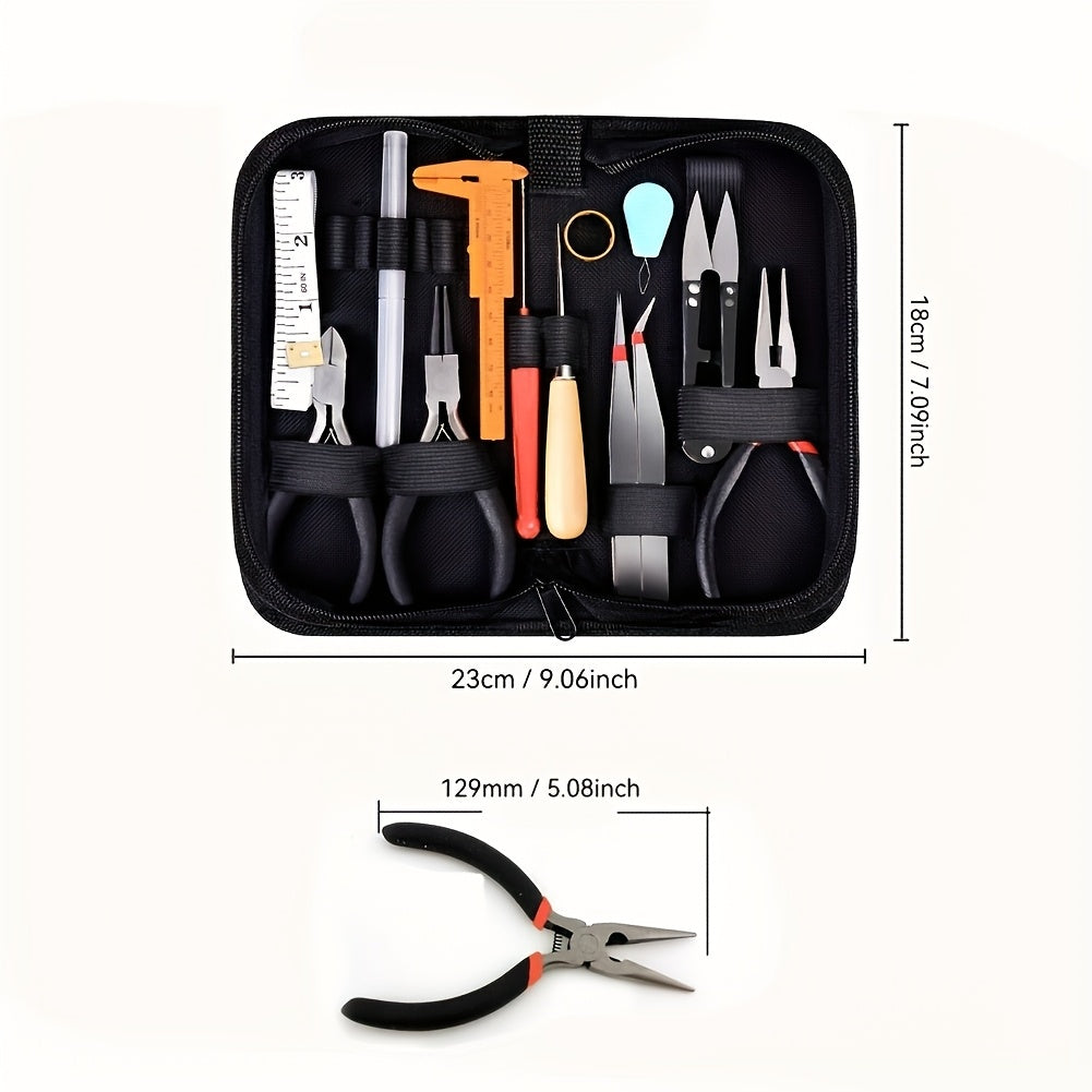 Jewelry Repair Kit for DIY Jewelry Making and Small Accessory Projects, Portable Compact Set with Premium Package or Ordinary 19-Piece Options