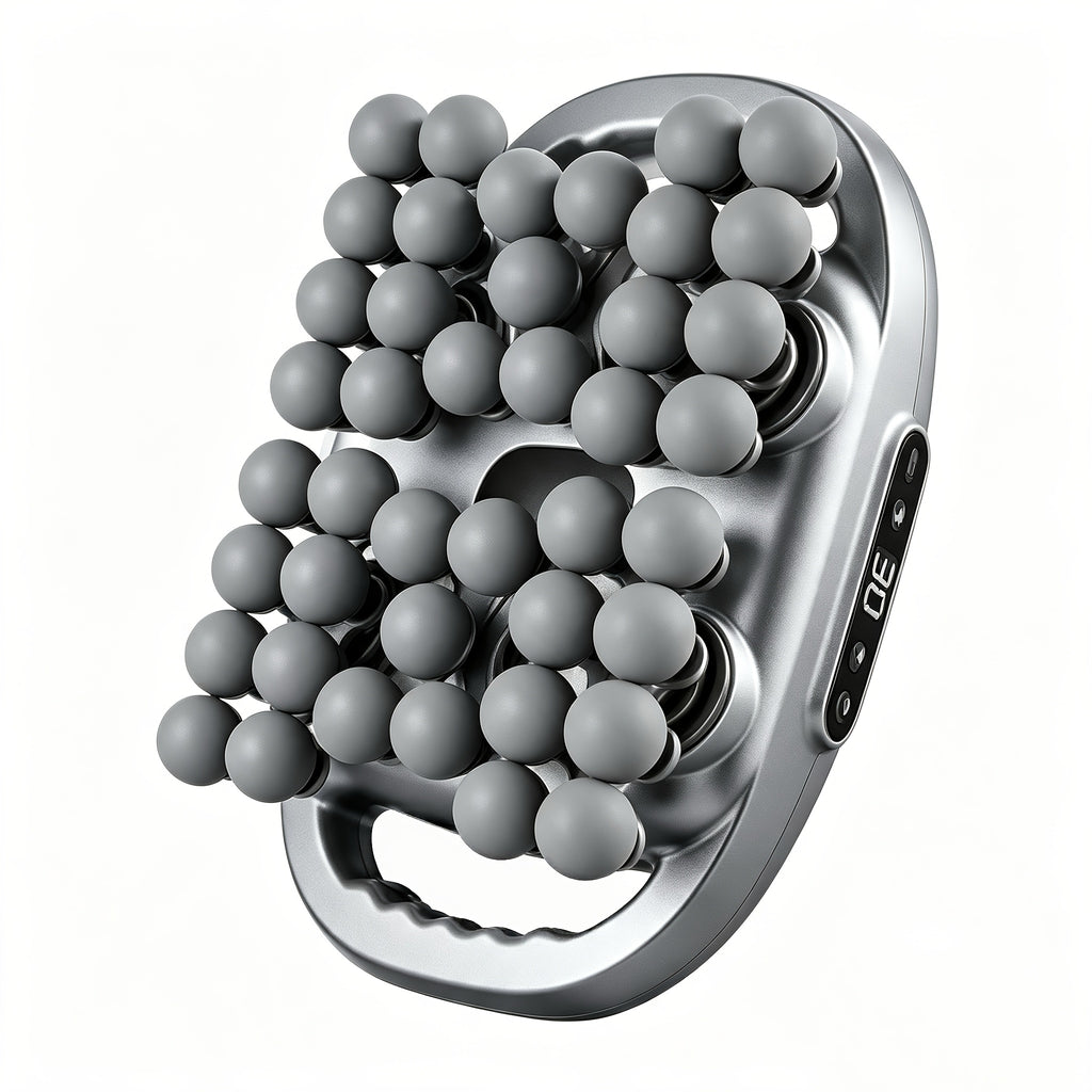 Nine-Mode Muscle Massager with Listed 42-Head Design, Black Gray Fascia Massage Device for Adult Personal Care and At-Home Relaxation Gift Ideas