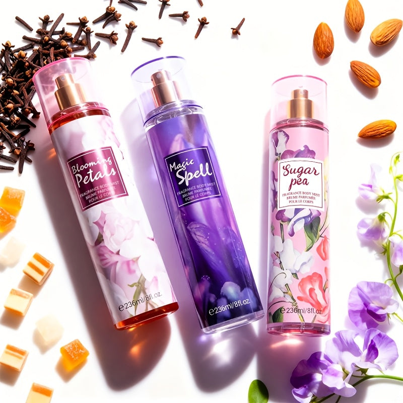 Hair and Body Mist for Women, Listed 8 Fl Oz 236ml Fragrance Spray with Ten Style Choices Including Cucumber Melon, Rose Blossom and Macadamia Vanilla for Daily Routines
