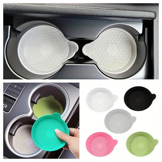 Silicone Car Cup Holder Coasters in Two- or Four-Piece Options, Anti-Slip Cup Mats with Multiple Colors and Selected Glow-in-the-Dark Accessory Bundles