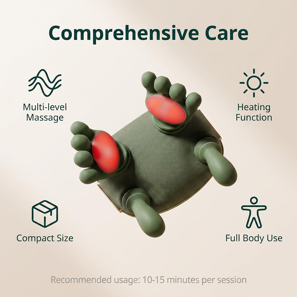 Dual Roller Hand Massager with Heat and Air Compression, Three Listed Modes and Adjustable Intensity, Rechargeable Portable Device in Massager+board Option
