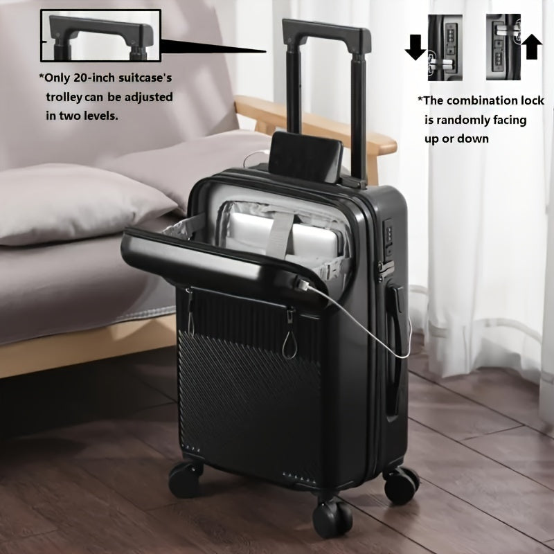 20 Inch Luggage with Password Lock Reference, Travel Suitcase in Red, Black, White, Green or Grey for Weekend Packing, Vacation Planning and Business Trips