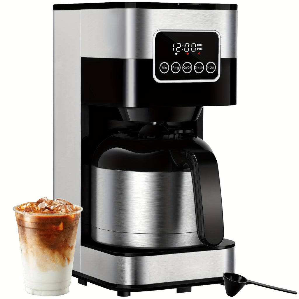 Programmable Drip Coffee Maker with Touch-Screen Controls and Pause & Serve, Stainless Steel Listing in Silvery for Everyday Home Coffee Preparation