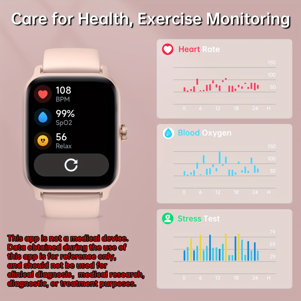 FUVEHA Alexa Smartwatch in Upgraded White with Listed 1.8-Inch HD Full Touchscreen, Call Functions, Message Notifications and 100+ Sports Modes for Adults