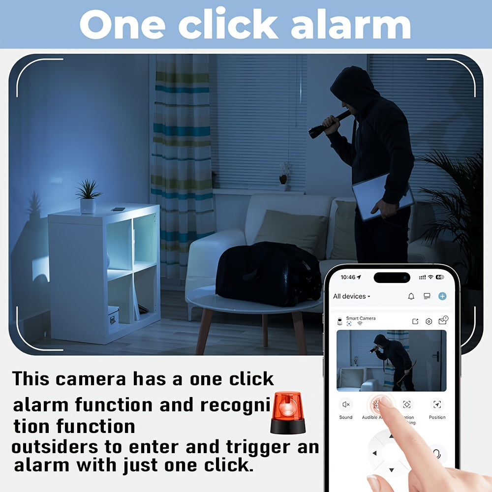 Motion-Tracking Indoor Camera 4-Pack with Listed 3MP Video, 2.4GHz Single-Band WiFi, Pan-Tilt Design, Full-Color Night Vision, Auto Alerts and Two-Way Audio